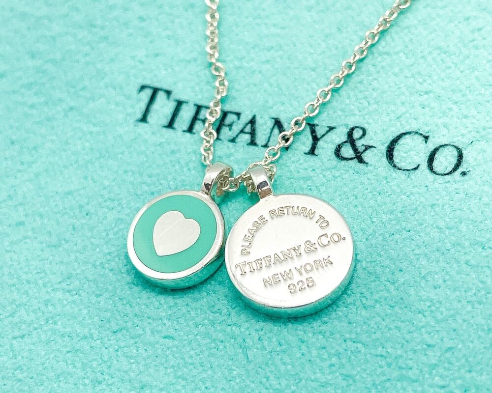 Tiffany & Co. Return to Tiffany Mini Double Circle Pendant Necklace 16-18"